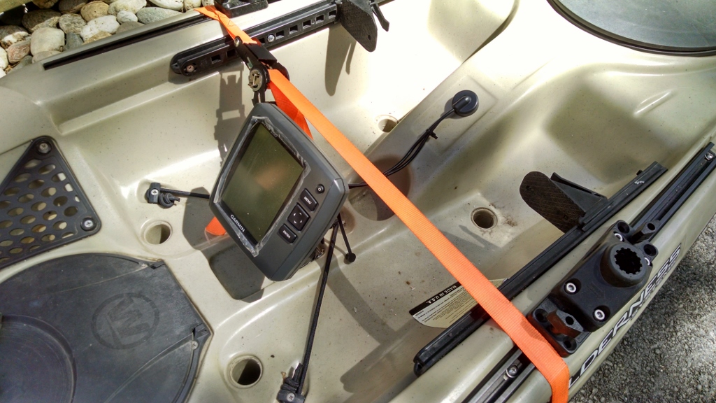 Garmin fishfinder on kayak